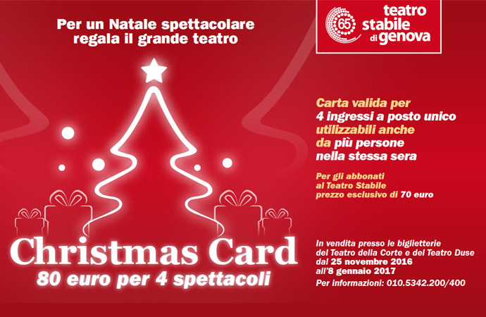 Per un Natale spettacolare regala il grande teatro!